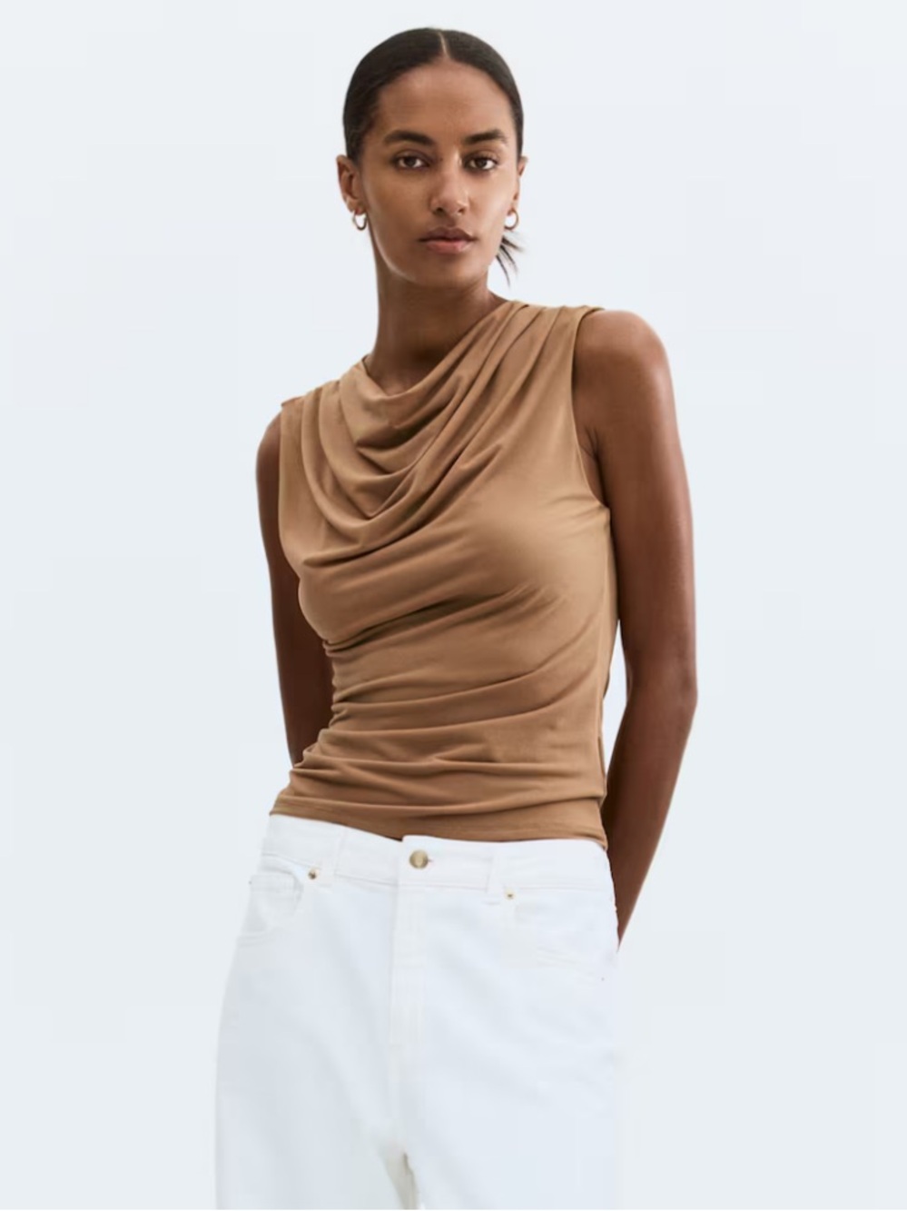 Draped Neck/Cowl Neck Tank Top